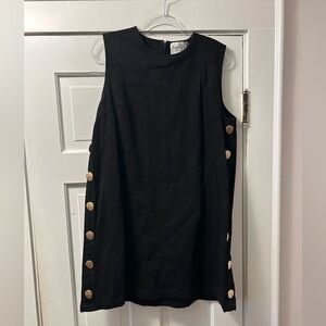 Black Hyacinth House Twill Button Bitsy Dress